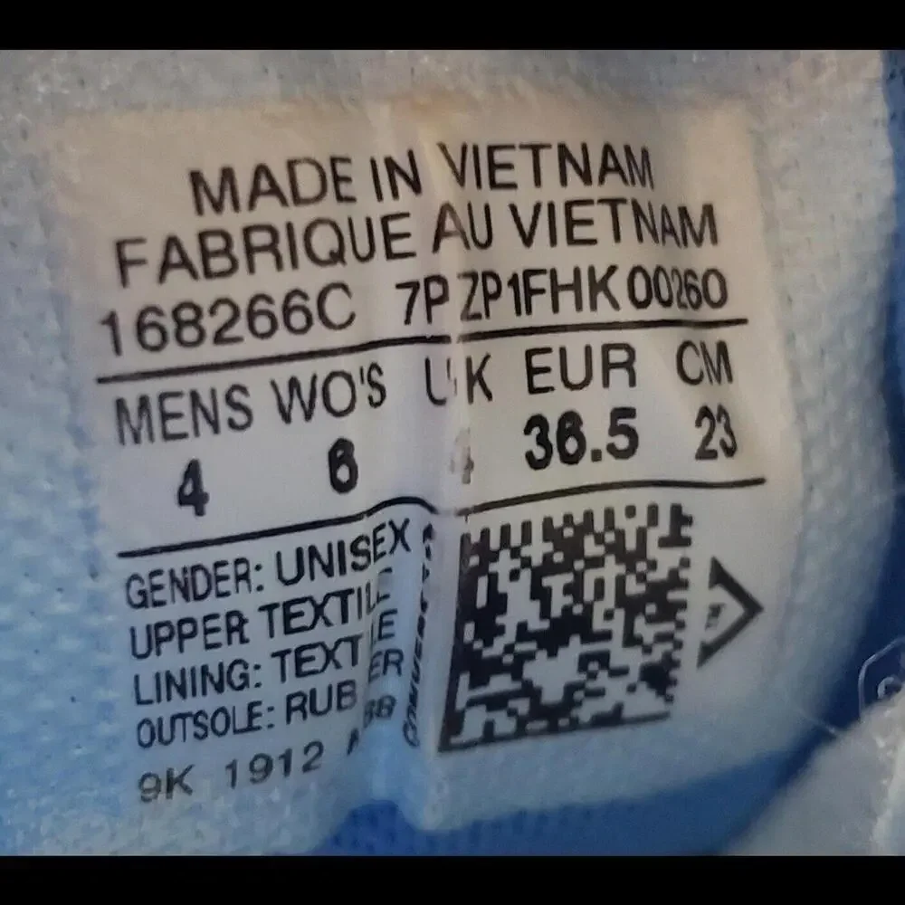 Unisex Converse Chuck Taylor All Star High Double Logo Shoes‎ 168266C Size 4M 6W